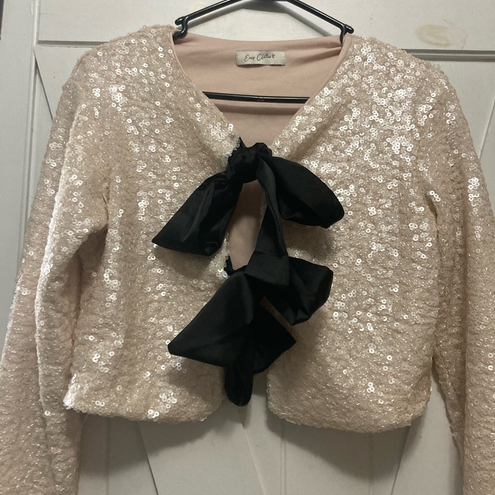 Sequin Bow Top — Brand New!